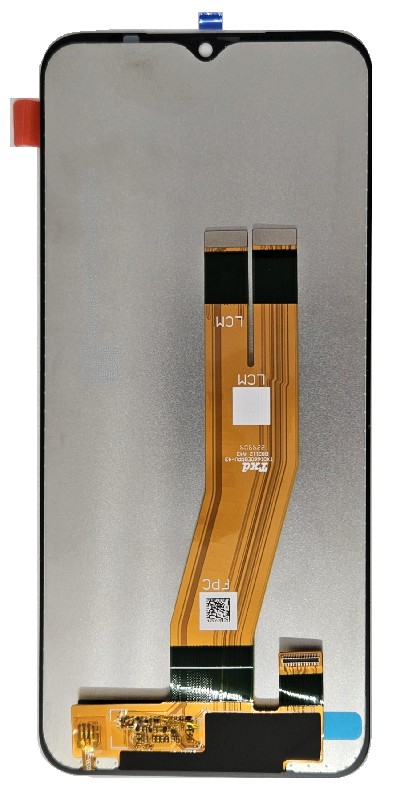 LCD screen Samsung A145 A14 4G 2023 ar touch screen (Dzeltens flex) Melns original