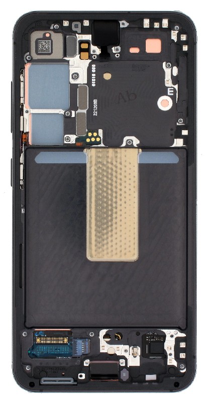 LCD screen Samsung S911 S23 5G ar touch screen un frame Phantom Melns original (service pack)