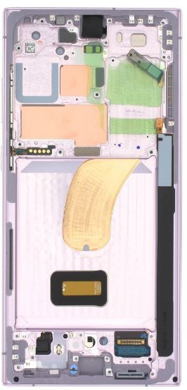LCD screen Samsung S918 S23 Ultra 5G ar touch screen un frame Lavender original (service pack)