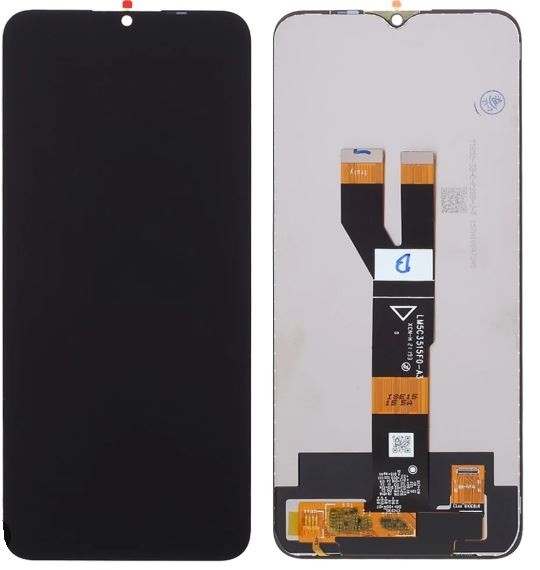LCD screen Realme C11/C21/C20 4G (2021) ar touch screen Melns ORG