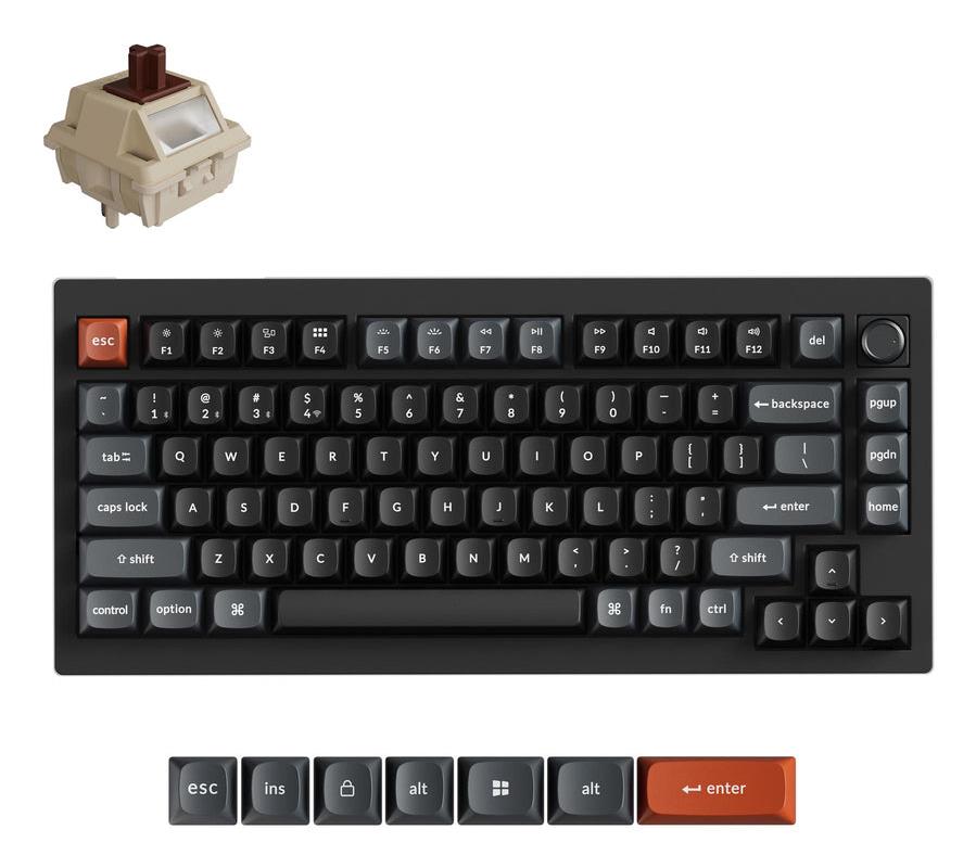 Bezvadu tastatūra KEYCHRON V1 Ultra melna