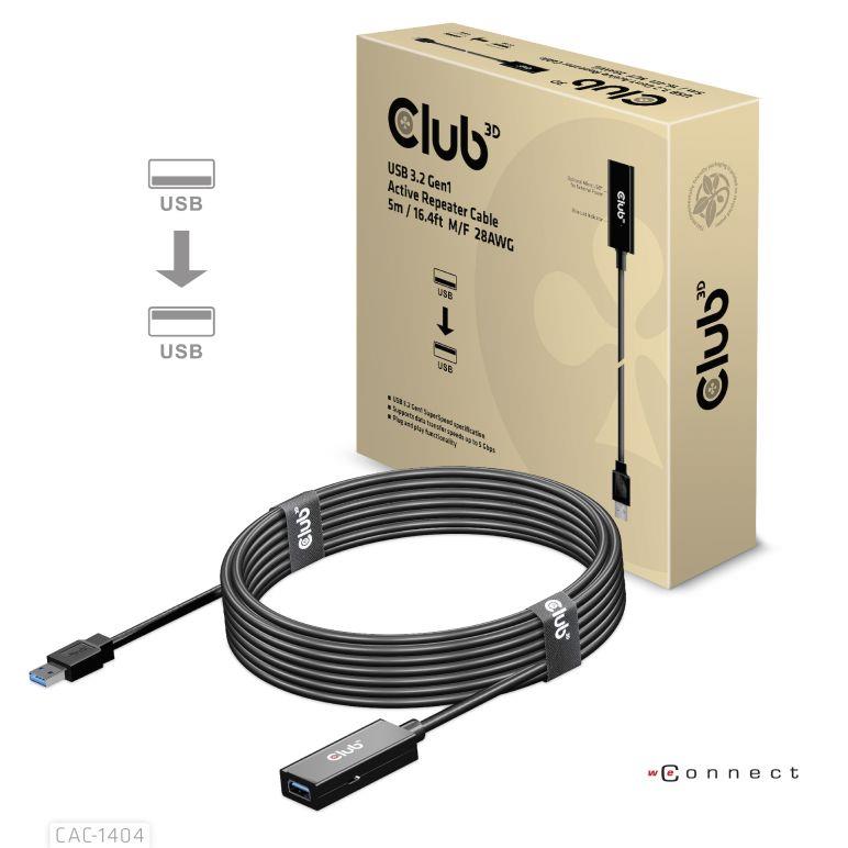USB3.2 kabelis 5m CAC-1404 Club3D