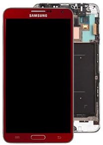 LCD screen Samsung N9005 Note 3 ar touch screen un frame Sarkans original (service pack)