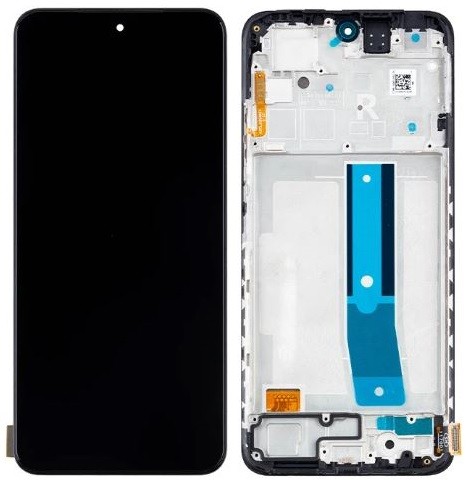 LCD screen Xiaomi Redmi Note 12S ar touch screen ar frame Onyx Melns original (service pack)