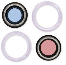 iPhone 14/14 Plus lens priekš camera ar frame Violets (2pcs) ORG