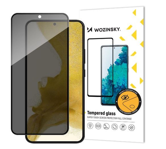 Screen protection glass "Wozinsky Privacy 5D Full Glue" Apple iPhone 15 Pro maciņš-friendly Anti Spy