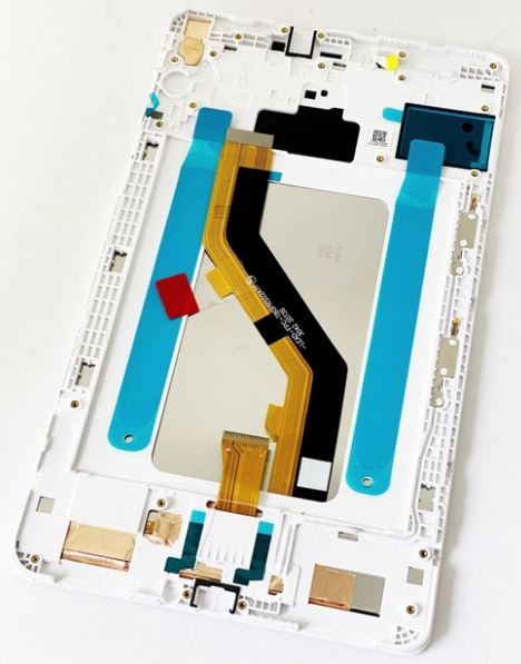 LCD screen Samsung T295 Tab A 8.0 LTE 2019 ar touch screen un frame Balts (Refurbished) ORG