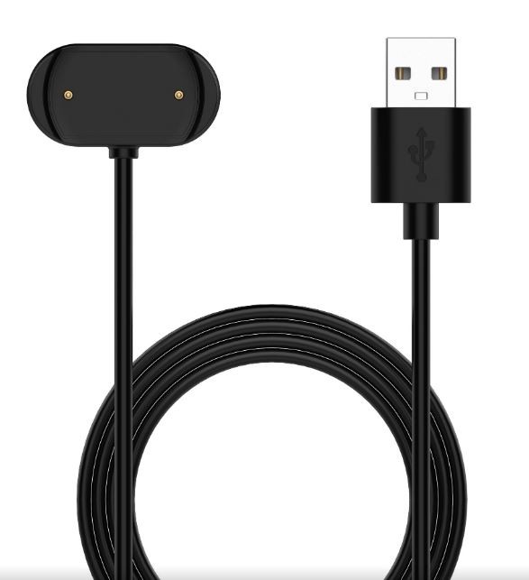 USB kabelis Amazfit GTR3 / GTR3 PRO / GTS3 / T-Rex 2 melns