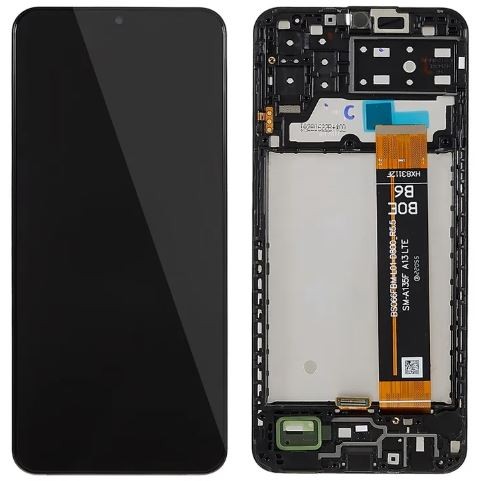 LCD screen Samsung A135 A13 4G 2022 ar touch screen un frame Melns original
