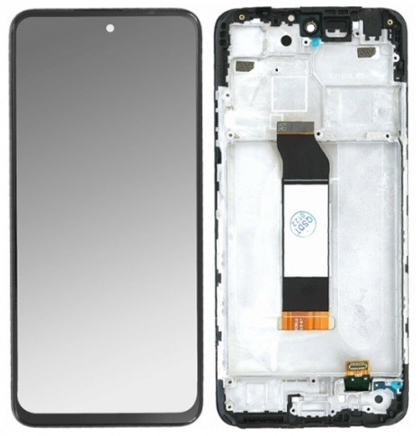 LCD screen Xiaomi Redmi Note 10 5G/Redmi Note 10T 5G/Poco M3 Pro 5G ar touch screen un frame Melns ORG
