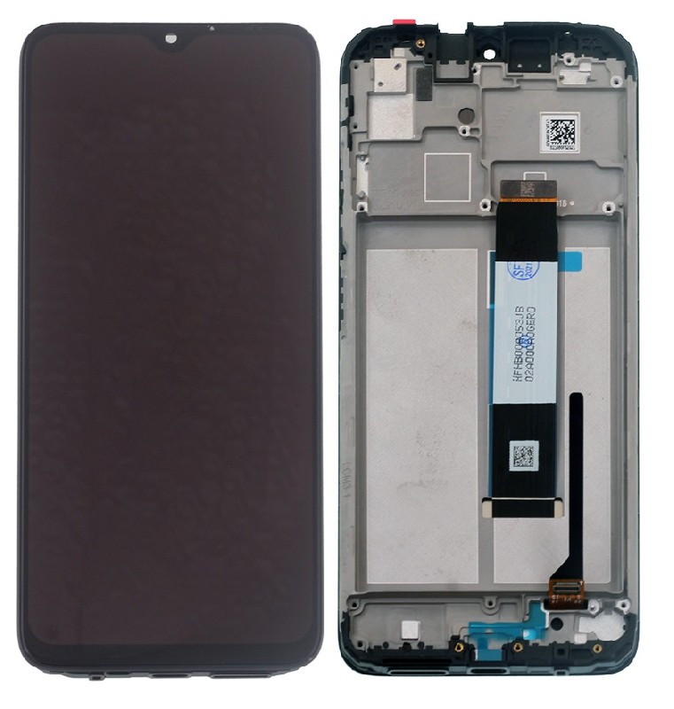LCD screen Xiaomi Redmi 9T/Redmi Note 9 4G 2021/Poco M3 ar touch screen ar frame Melns ORG