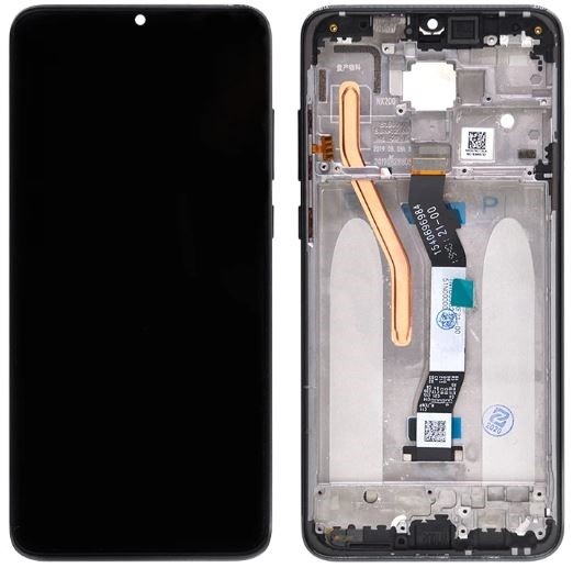 LCD screen Xiaomi Redmi Note 8 Pro ar touch screen ar frame Pelēks ORG