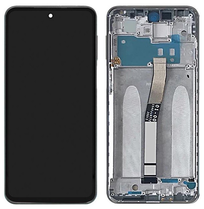 LCD screen Xiaomi Redmi Note 9 Pro/Note 9S ar touch screen ar frame Pelēks ORG