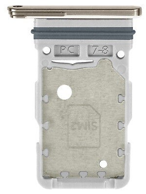 SIM kartes turētājs Samsung S918 S23 Ultra Dual Cream Beige oriģināls (servisa iepakojums)