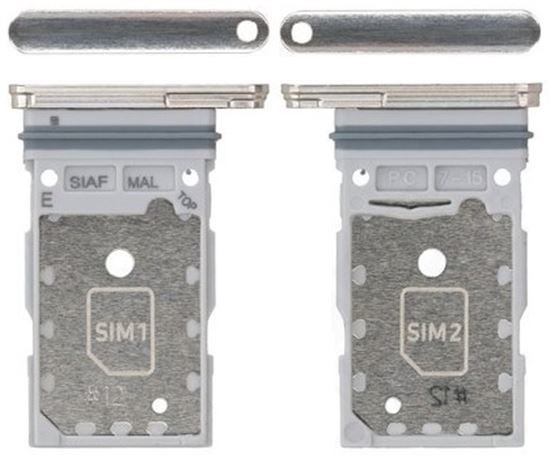 SIM kartes turētājs Samsung S911/S916 S23/S23 Plus Dual Krēmkrāsa oriģināls (servisa komplekts)