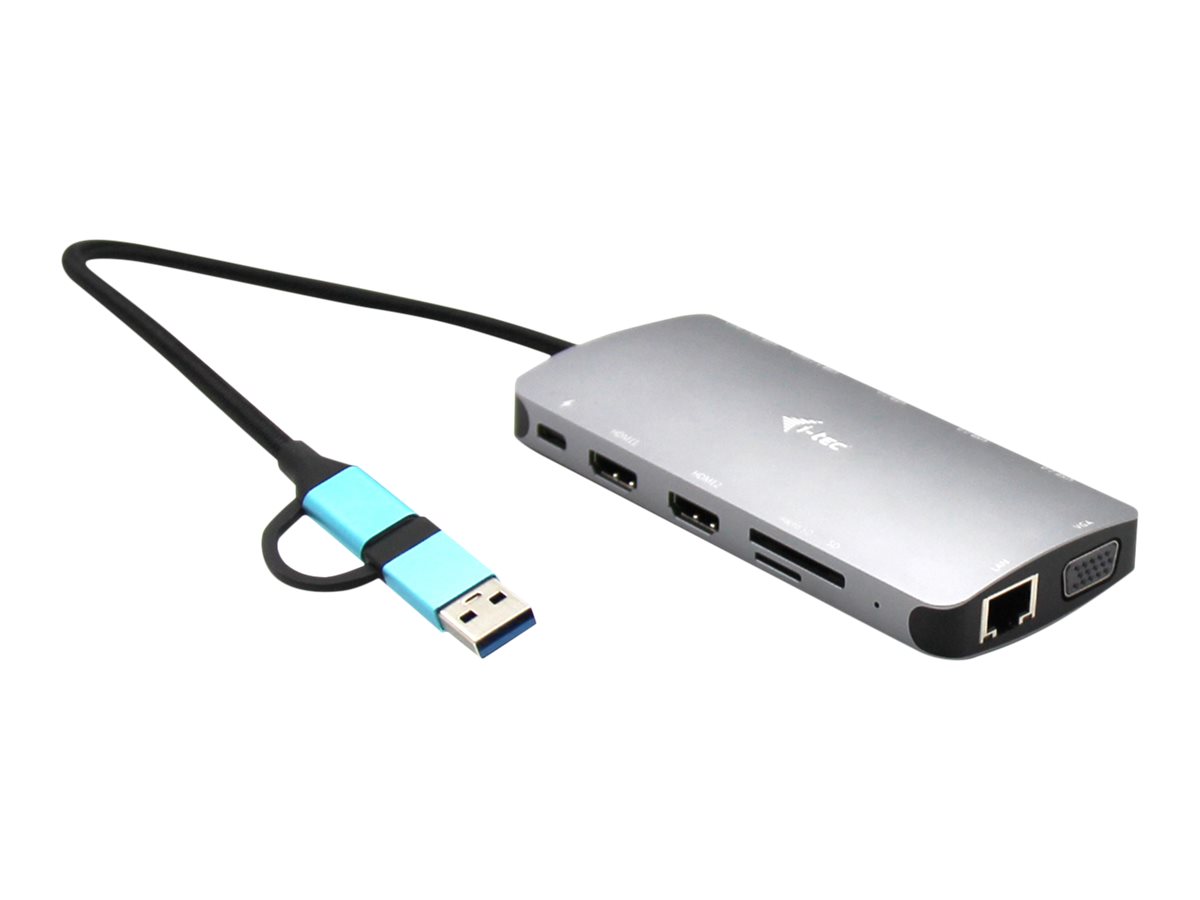 I-TEC USB-C Metal Nano doks 3x displeji un PD
