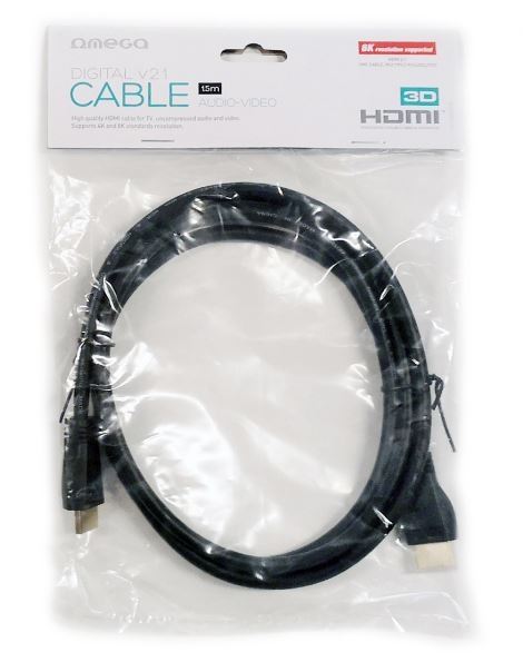 Omega HDMI kabelis (2.1 8K) 1,5M melns