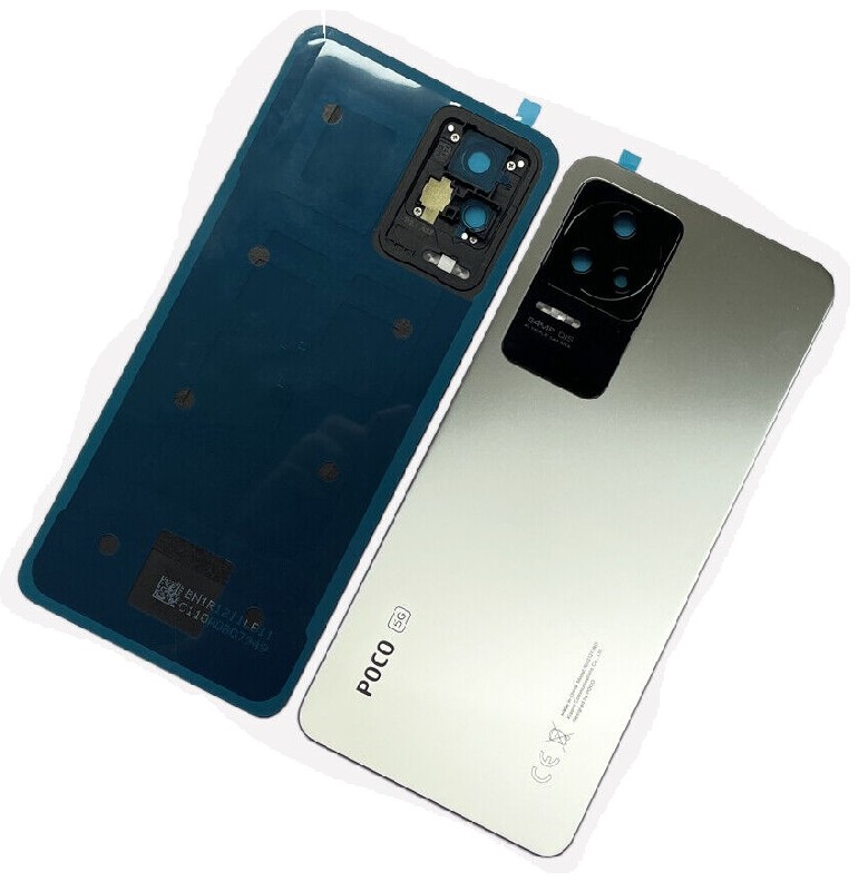 Aizmugurējais vāciņš priekš Xiaomi Poco F4 Moonlight Sudrabs original (service pack)