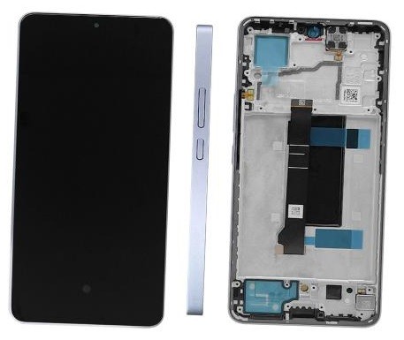 LCD screen Xiaomi Redmi Note 13 Pro 5G ar touch screen ar frame Aurora Violets (saderīgs ar Poco X6 5G) original (service pack)