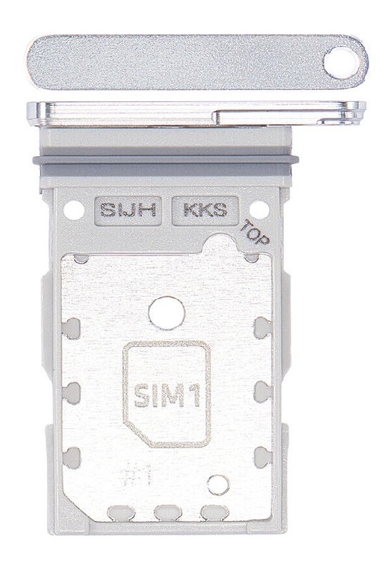 SIM kartes turētājs Samsung S908 S22 Ultra Dual Phantom White oriģināls (servisa iepakojums)