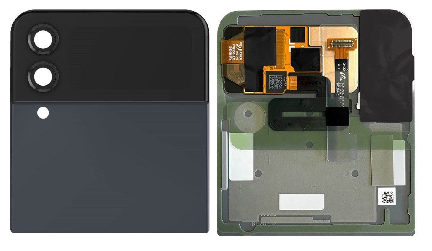 LCD screen Samsung F721 Z Flip4 5G ar touch screen ar frame (Outer) Graphite original (used Grade C)