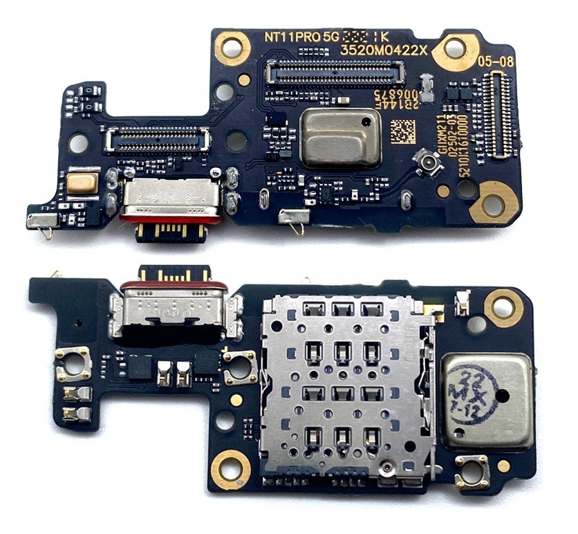 Flex Xiaomi Redmi Note 11 Pro China 5G/Redmi Note 11 Pro+ 5G ar charging connector un microphone, SIM card contact original (service pack)