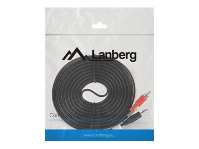 Lanberg Jack 3.5mm uz RCA kabelis 5m melns