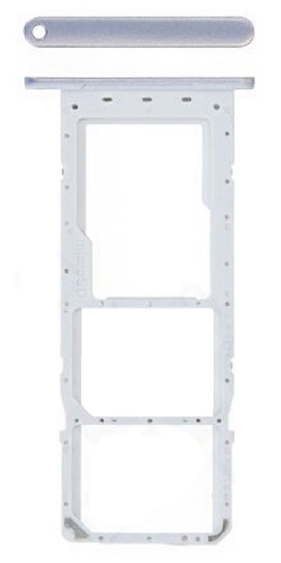 SIM card holder Samsung A14 4G A145 Sudrabs original (service pack)