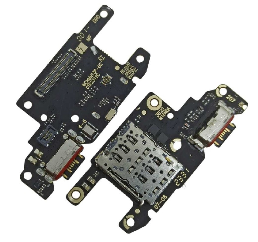 Flex Xiaomi Redmi Note 13 Pro 5G/Poco X6 5G ar charging connector un microphone, SIM card contact original (service pack)