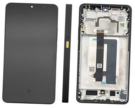 LCD screen Xiaomi Poco X6 Pro 5G ar touch screen ar frame Dzeltens original (service pack)