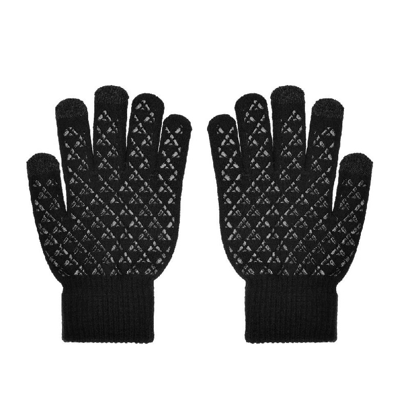 Universal Touchscreen Winter Gloves Triangle Man melns