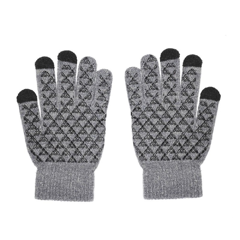 Universal Touchscreen Winter Gloves Triangle Man pelēks