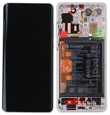 LCD screen Huawei P30 PRO ar touch screen un frame un baterija Sudrabs Frost original (used Grade A)