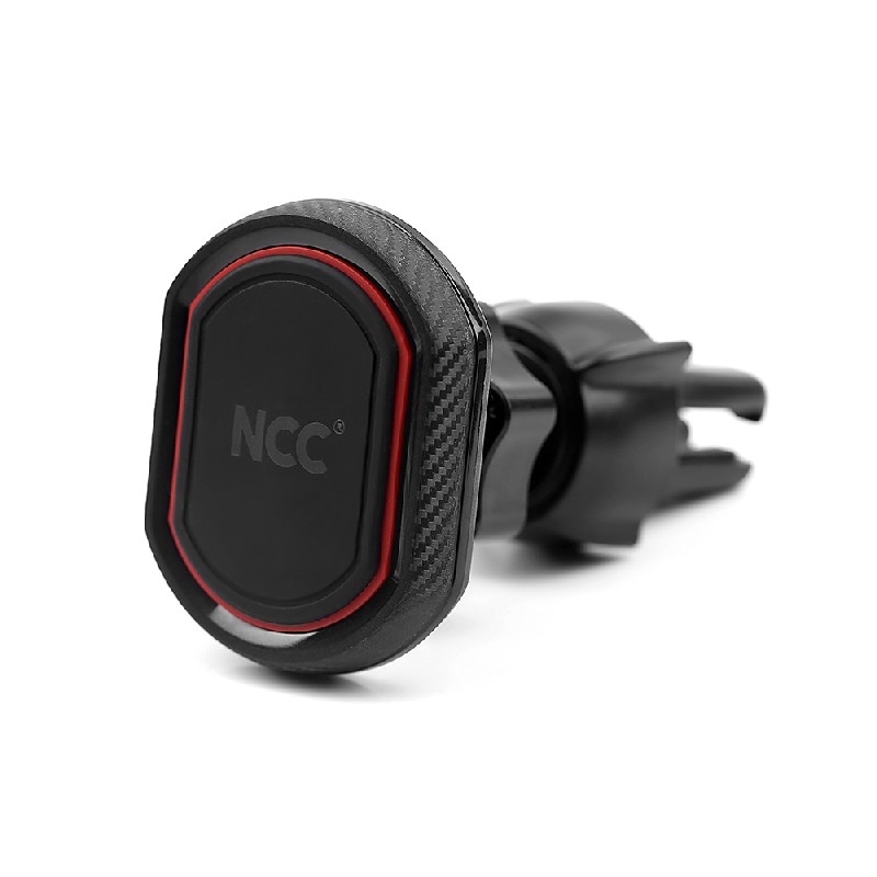 Universal car phone holder NCC (CH11) priekš using on ventilation grille, magnetic fixing, melns
