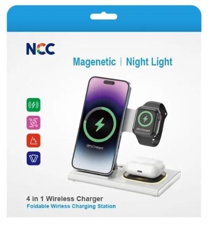 Bezvadu charging station NCC 4in1 (Phone,Watch,Pods)