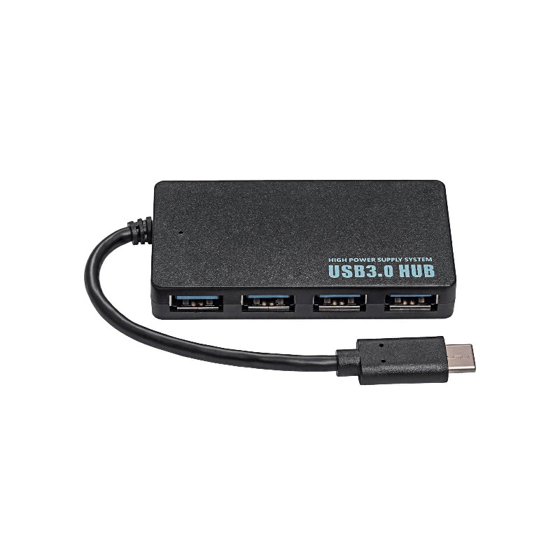 USB-C SADALĪTĀJS Akyga AK-AD-52 (4xUSB) melns