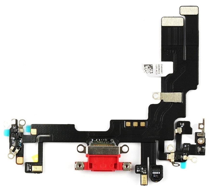 Flex priekš iPhone 14 priekš charging connector ar microphone Sarkans ORG