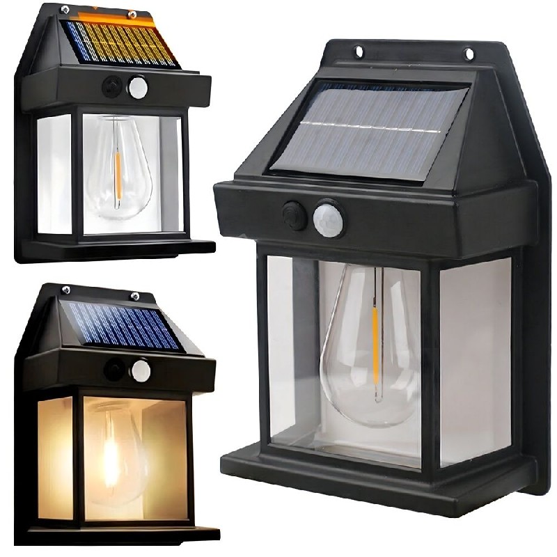 Solar LED garden lamp facade RC-K-1536 melns