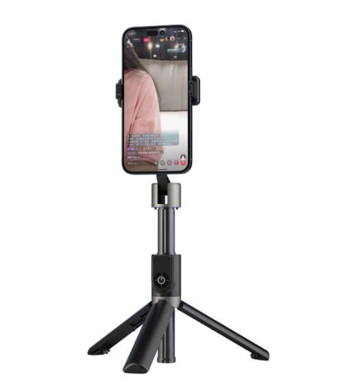 Selfiju nūja + tripod Dudao (F18B) melns