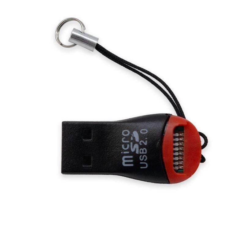 Card reader (microSD, USB 2.0) melns