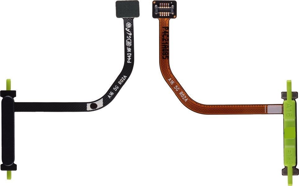 Flex Samsung A166 A16 5G ar fingerprint sensor Zils Melns original (service pack)