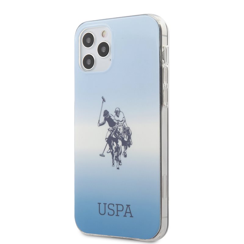 US Polo USHCP12MPCDGBL iPhone 12/12 Pro 6,1" viedtālruņa apvalks - zils Gradient Collection