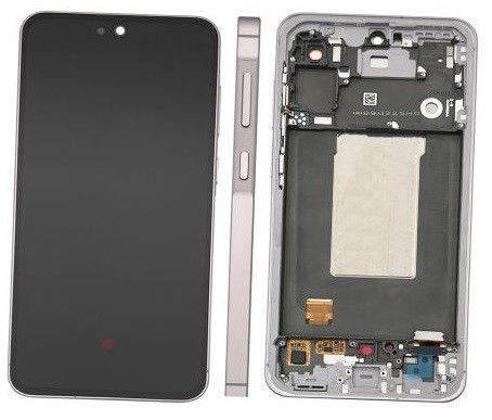 LCD screen Samsung A566 A56 5G ar touch screen un frame Awesome Rozā original (assembled service pack)