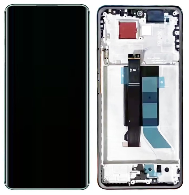 LCD screen Xiaomi Redmi Note 14 Pro 5G ar touch screen ar frame Midnight Melns original (service pack)