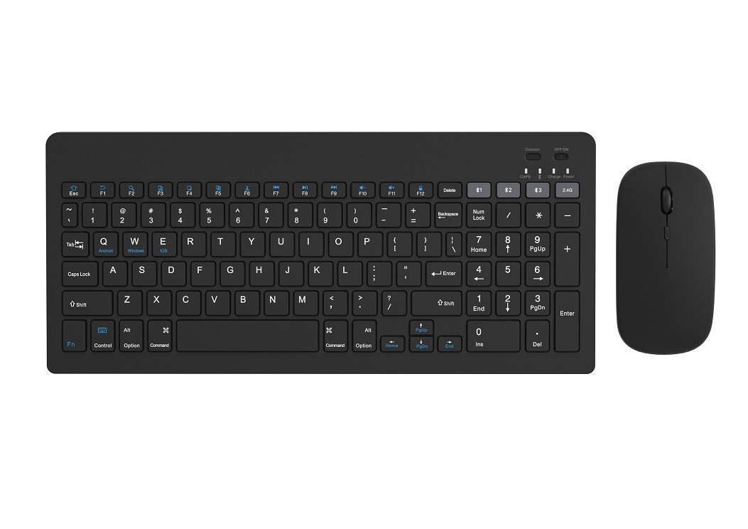 Bezvadu keyboard+mouse Omega OKM2658B melns