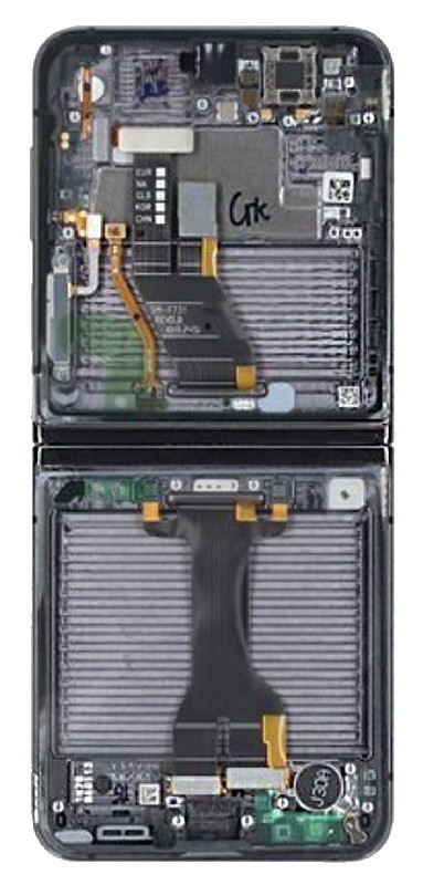 LCD screen Samsung F731 Z Flip5 5G ar touch screen un frame (Inner) Graphite original (used Grade B)