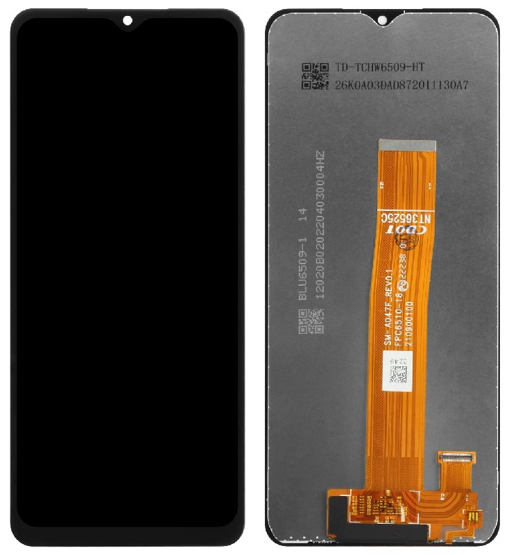 LCD screen Samsung A047 A04S 2022 ar touch screen Melns ORG