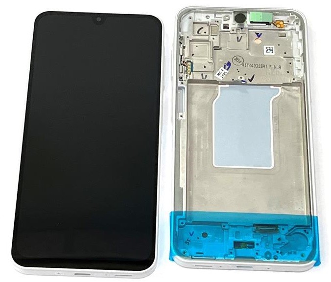 LCD screen Samsung A266 A26 5G ar touch screen un frame Balts original (service pack)