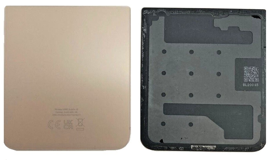 Back down maciņš priekš Samsung F721 Z Flip4 5G Rozā Zeltains original (service pack)