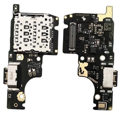 Flex Xiaomi Redmi Note 14 5G/Poco M7 Pro 5G ar charging connector un microphone, SIM card contact original (service pack)